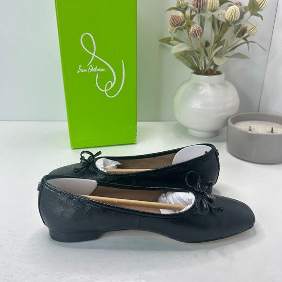 Sam Edelman Meadow Patent Leather Flat Black I5383S1002 Women's 6M NWB - Picture 7 of 9